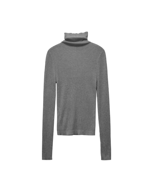Haru Neck T (melange gray)