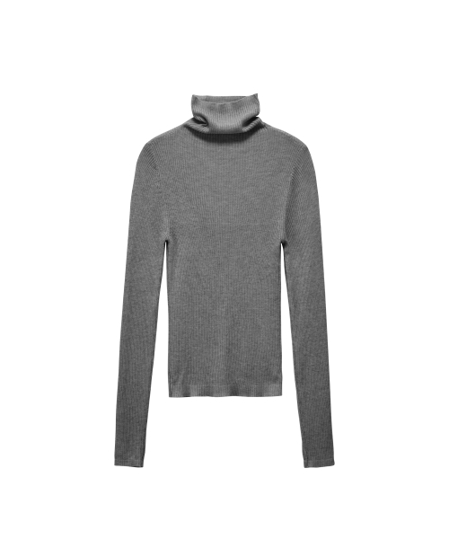 Haru Neck T (melange gray)