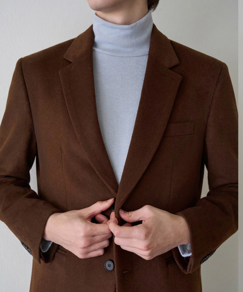[F/W] Кастомный шерстяной полуоверсайз блейзер — Brown