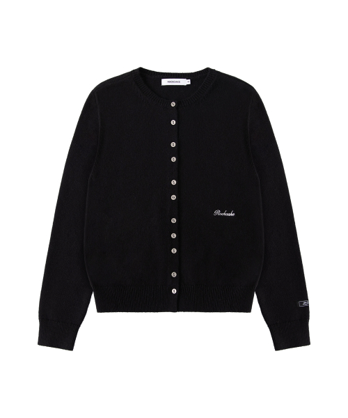 Essential Crewneck Cardigan - Black