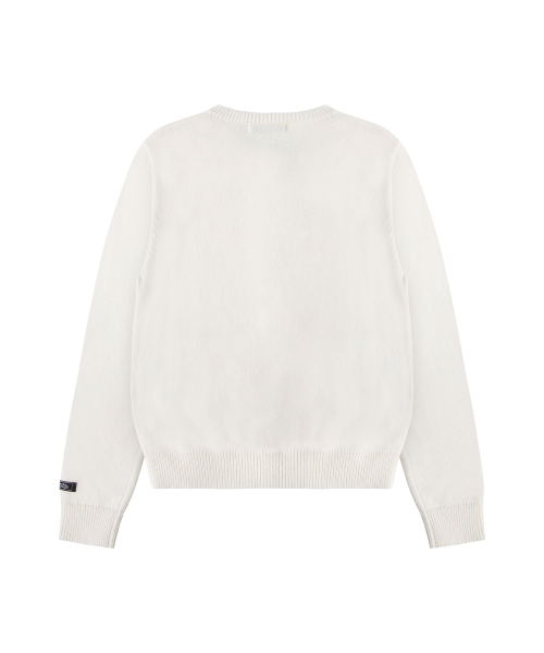 Essential Crewneck Cardigan - Ivory