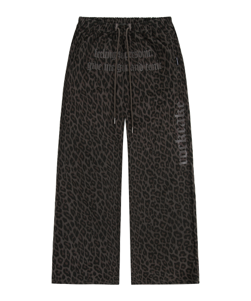 Leopard Wide 2way Jogger - Charcoal