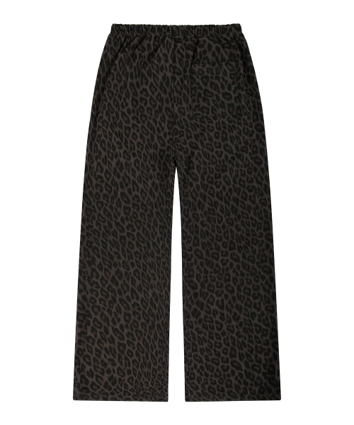 Leopard Wide 2way Jogger - Charcoal