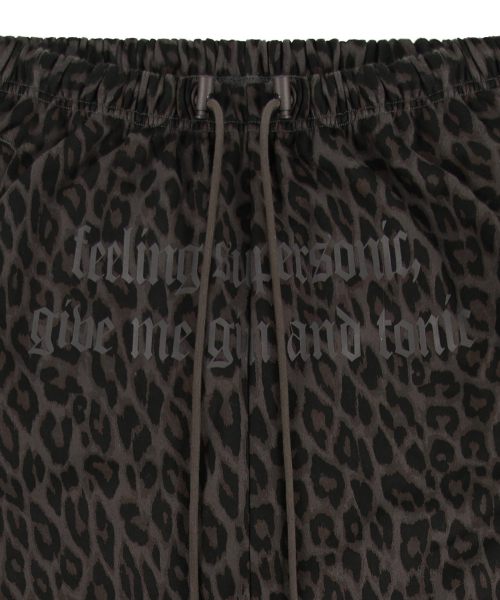 Leopard Wide 2way Jogger - Charcoal