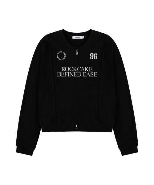 Defined Zip Up Sweatshirt - Black