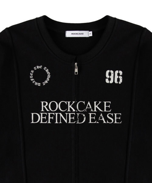 Defined Zip Up Sweatshirt - Black