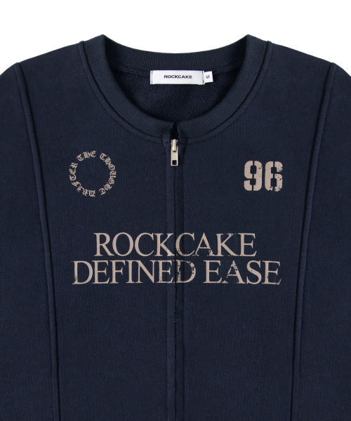 Defined Zip Up Sweatshirt - Navy