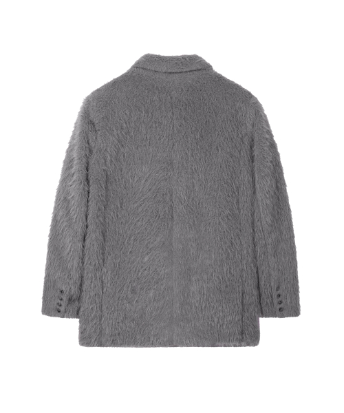 Single Fur Short Coat - Gray