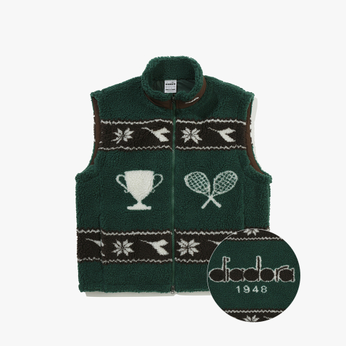 Morbi Pattern флисовый жилет GREEN