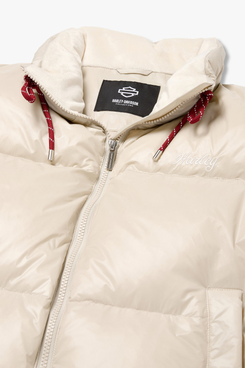 [Women] Короткий пуховик Beige_HH26104003