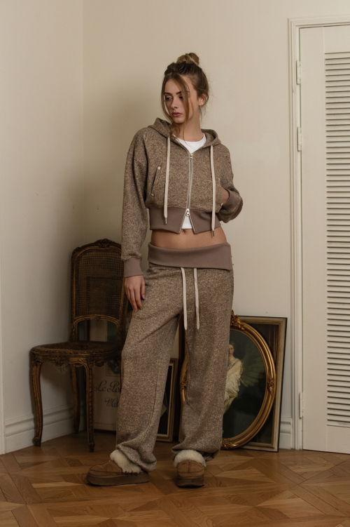 Bokashi cozy sweatpants Mocha brown