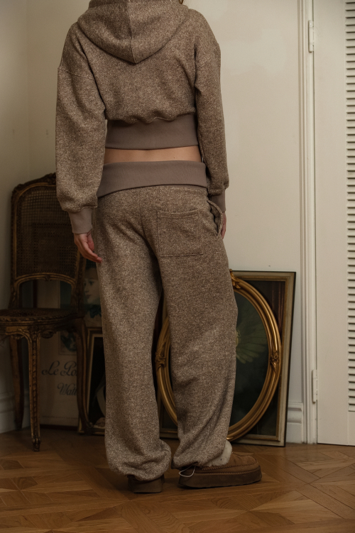 Bokashi cozy sweatpants Mocha brown