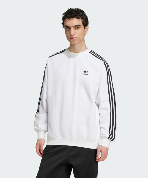 Оверсайз свитшот с круглым вырезом White/Black JY1404