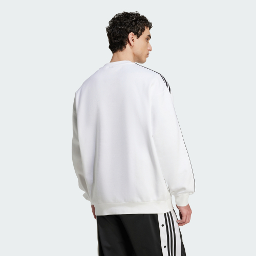 Оверсайз свитшот с круглым вырезом White/Black JY1404
