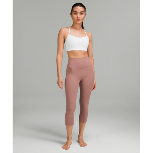 Lululemon Flow Y бюстгальтер Nulu Light Support B C чашка Asian Fit WHT