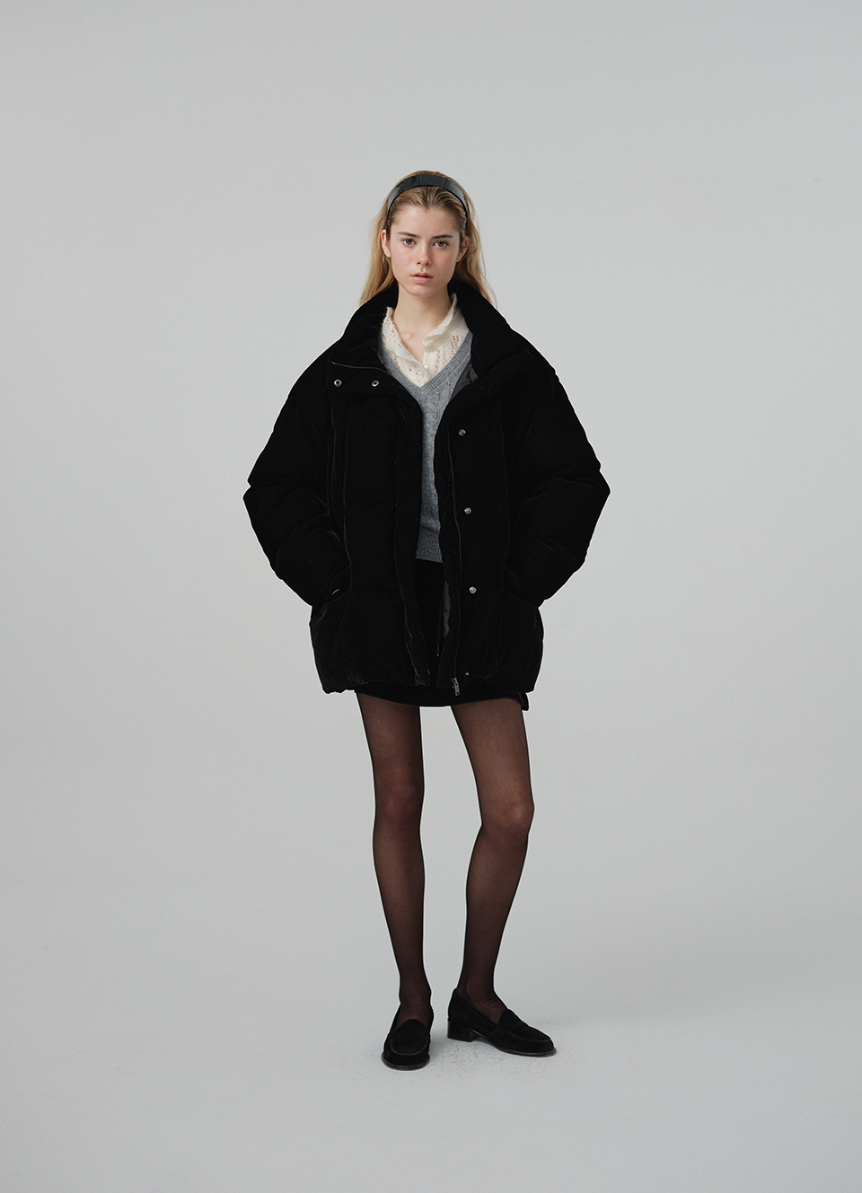 Thebarnnet Velvet Goose Puffer Jacket 더바넷(THEBARNNET) Little