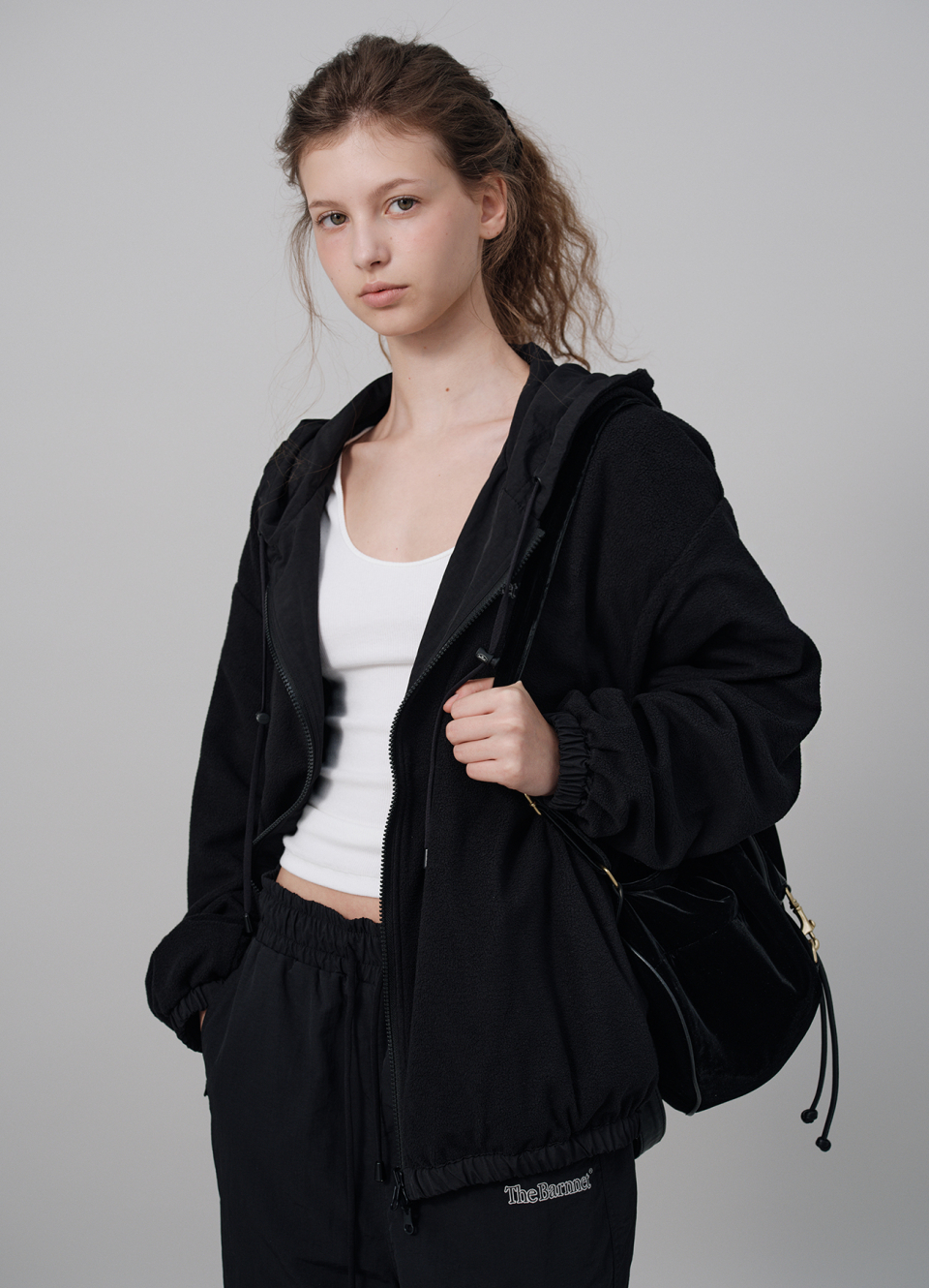 더바넷(THEBARNNET) Snuggle Reversible Hooded Jacket_Navy - 사이즈