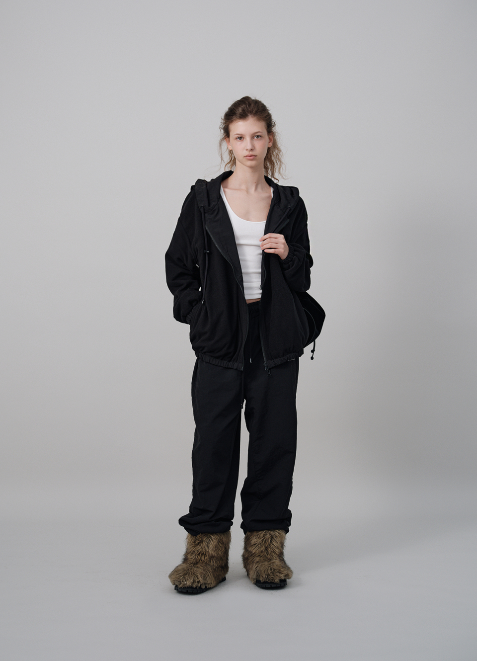 ジャケット・アウター TheBarnnet SnuggleReversibleHoodedJacket 1月初旬発送 [The Barnnet] Silver Eco-Shearling Snuggle Reversible