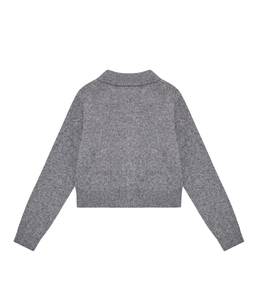 NEB metal shine two tone cardigan (gray)
