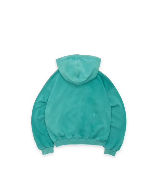 tuewid classic embroidery set up zip-up in turquoise