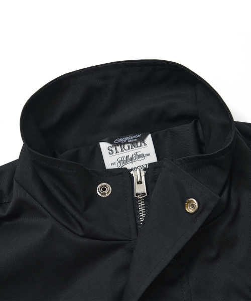 S56 OVERSIZED CROP MILITARY JACKET BLACK