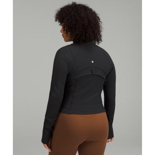 Define укороченный пиджак Ribbed Nulu BLK