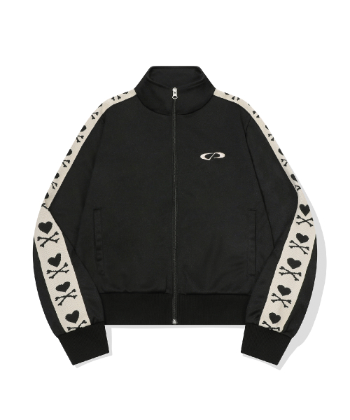Кроп-олимпийка Bone Tape, Black