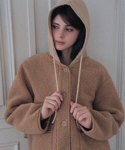 Пальто-кардиган Teddy с капюшоном (съёмный), 3 цвета