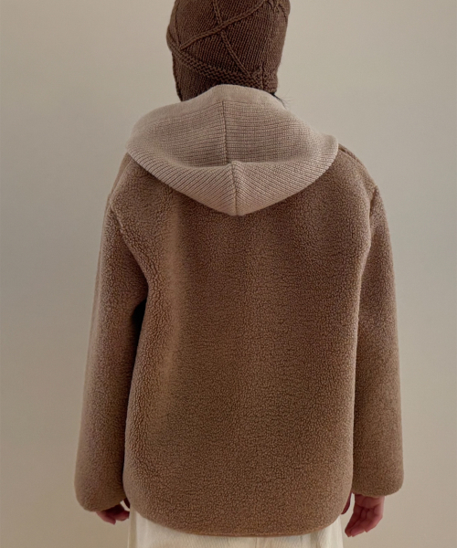 Пальто-кардиган Teddy с капюшоном (съёмный), 3 цвета