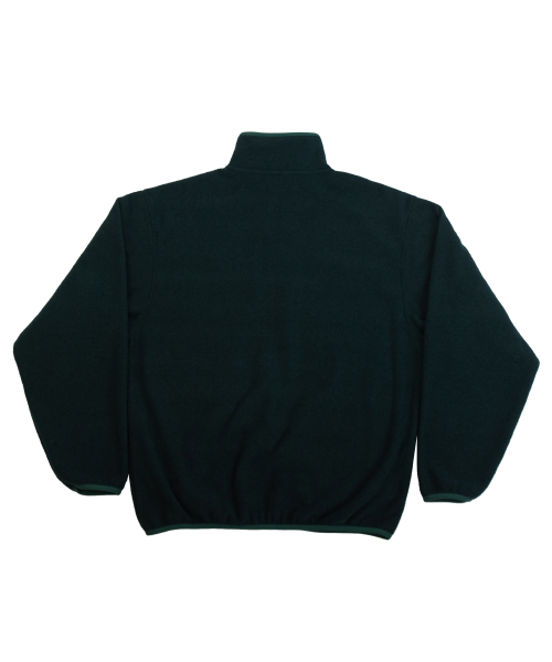 Leisure Terry Fleece Half Zip-Up Sweater(Unisex) - British Racing Green & Ivory