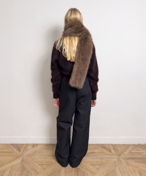 MOHAIR SILHOUETTE CARDIGAN (red brown)