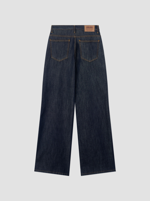 Non-faded Denim Pants Dark Blue