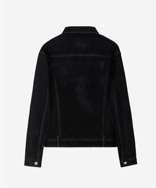 VELVET DENIM TRUCKER JACKET MYSTIC BLUE
