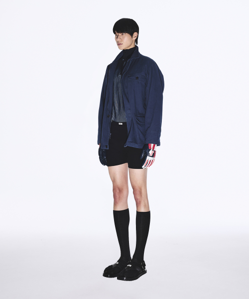 VINTAGE WASHED HUNTING COAT NAVY