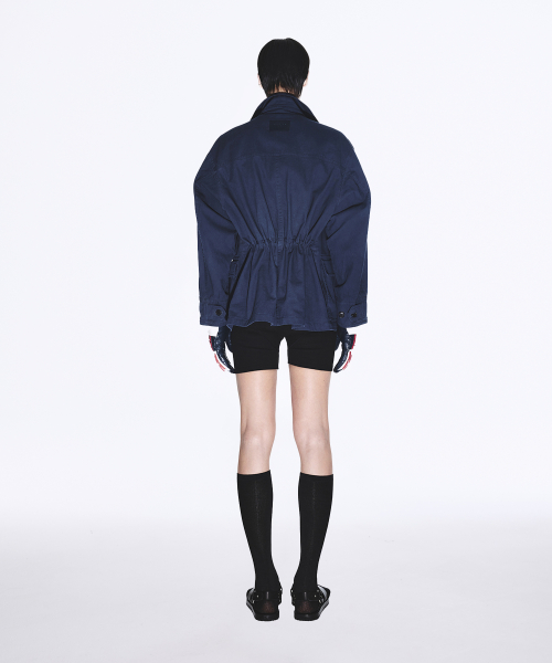 VINTAGE WASHED HUNTING COAT NAVY