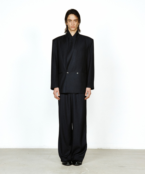 ACRE DOUBLE BREAST TAILORED JACKET NAVY