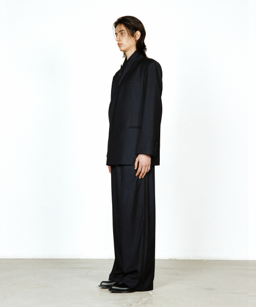 ACRE DOUBLE BREAST TAILORED JACKET NAVY