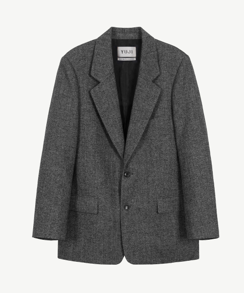 HERRINGBONE TAILORED JACKET