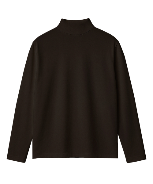 [Unisex] RÉSERVE OVER FIT MOCK-NECK TEE [DARK BROWN]