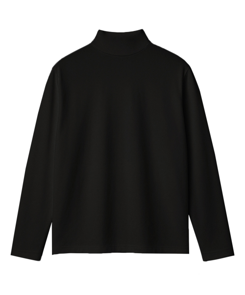 [Unisex] RÉSERVE OVER FIT MOCK-NECK TEE [BLACK]