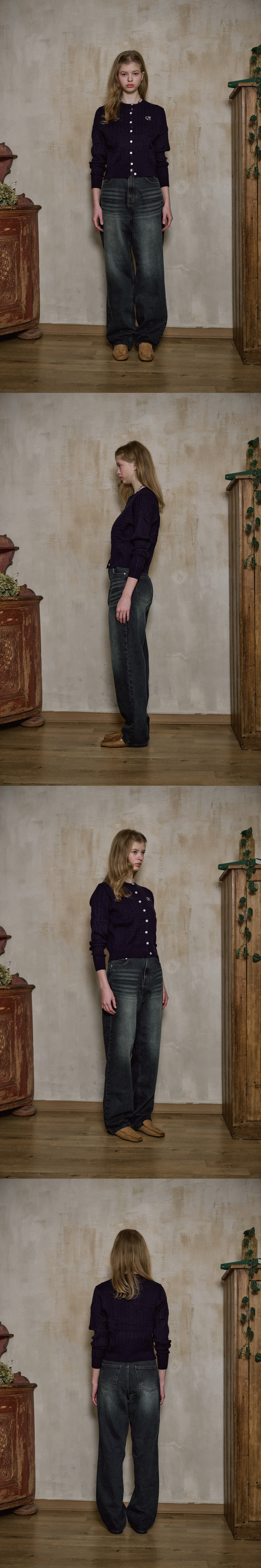 WOMEN WIDE DENIM PANTS - 2 COLORS INDIGO