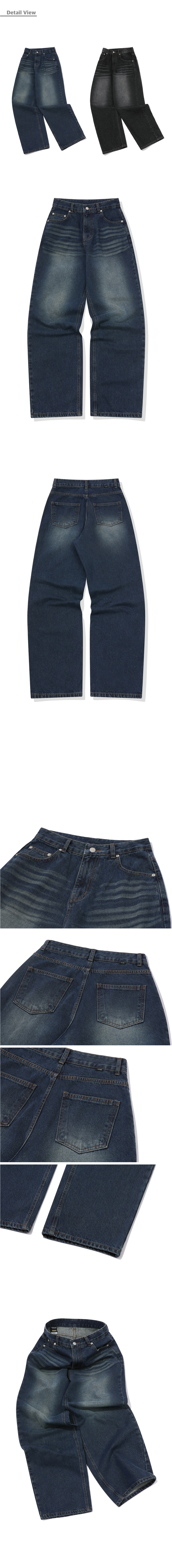 WOMEN WIDE DENIM PANTS - 2 COLORS INDIGO