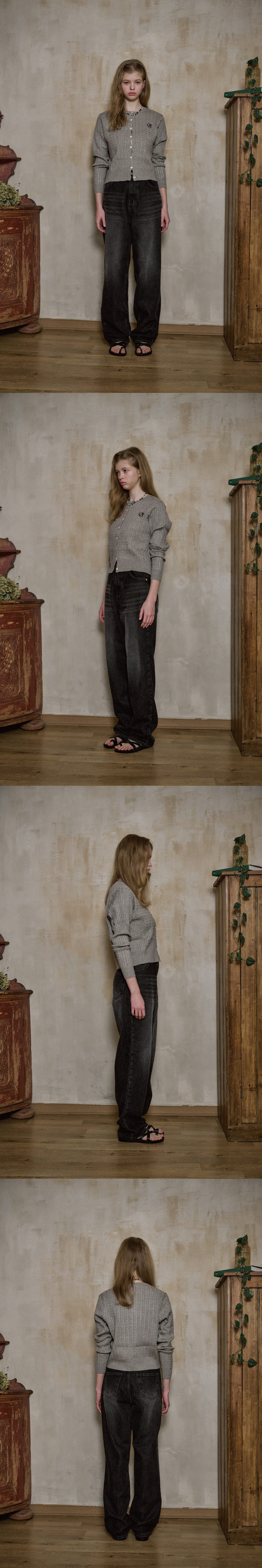 WOMEN WIDE DENIM PANTS - 2 COLORS BLACK