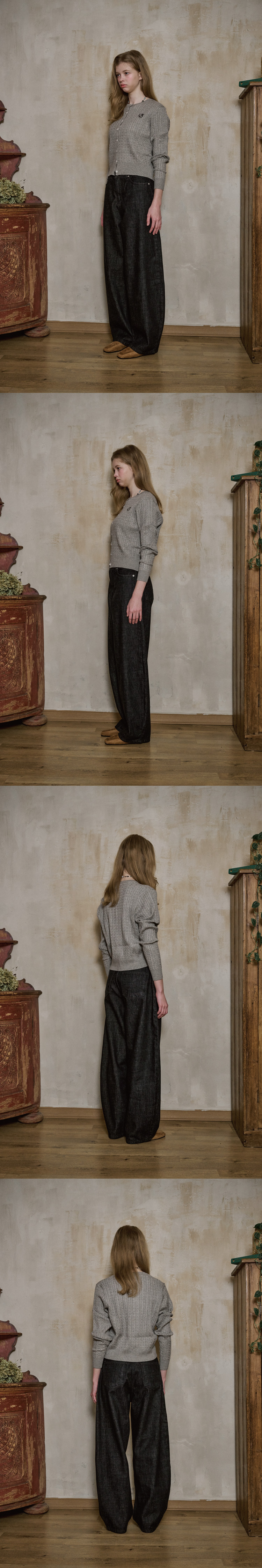 WOMEN WIDE DENIM - 2 COLORS BLACK