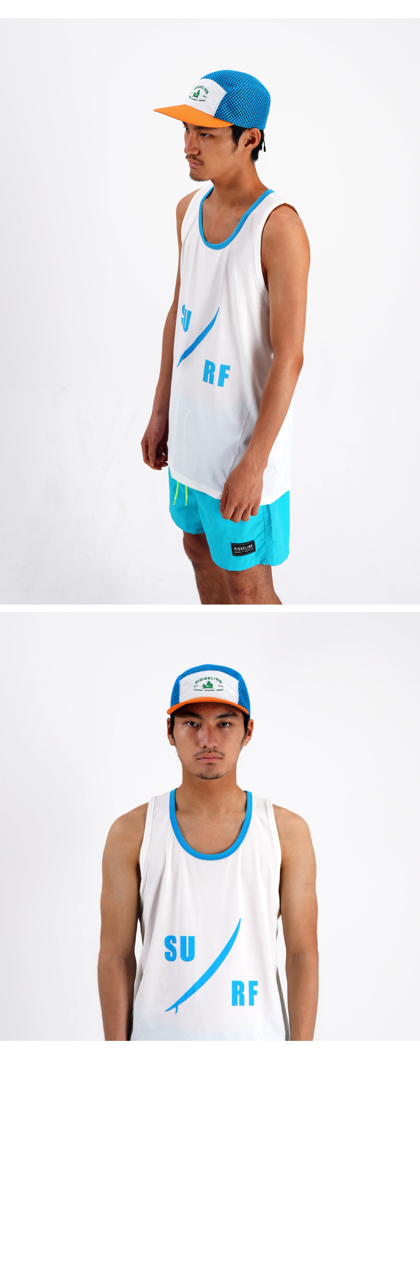 릿지라인 컬러블록 메쉬 캠프캡  rc105