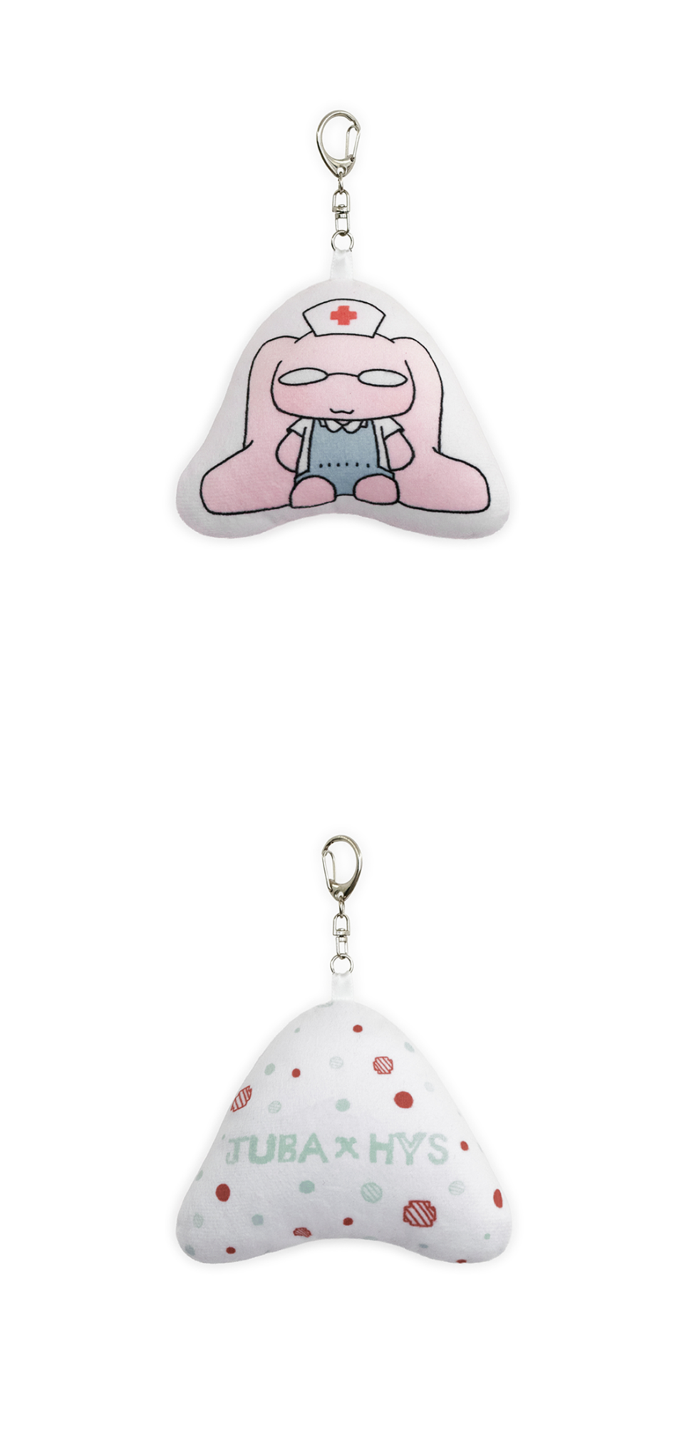 HUGYOURSKIN X JUBA CUSHION KEYRING (GLASSES BUNNY) 