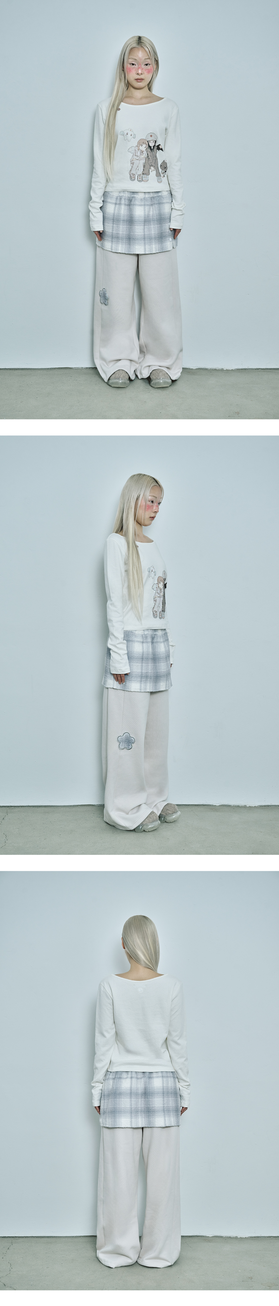 MUSINSA | HUG YOUR SKIN HUGYOURSKIN x JUBA Printed Button Top (White)