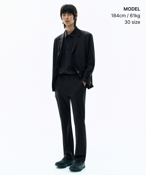 HYBRID STRAIGHT PANTS [BLACK]