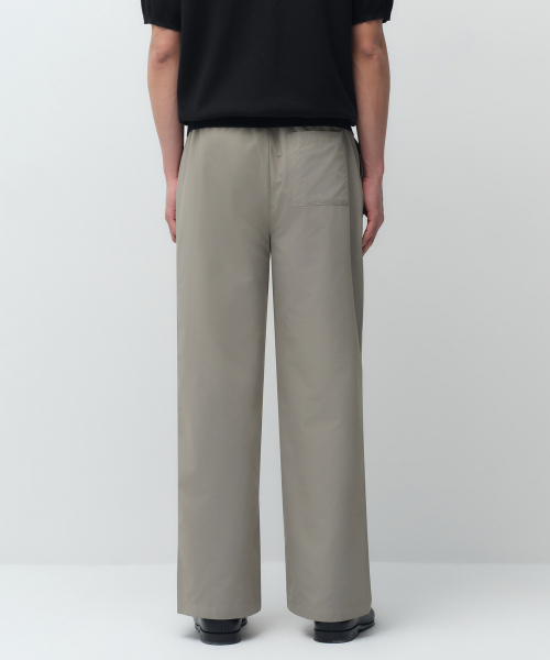 AIRY DOT WIDE BANDING PANTS [GREYISH BEIGE]