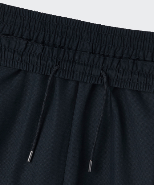 AIRY DOT WIDE BANDING PANTS [NAVY]